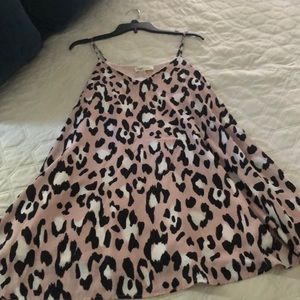 Pink cheetah dress